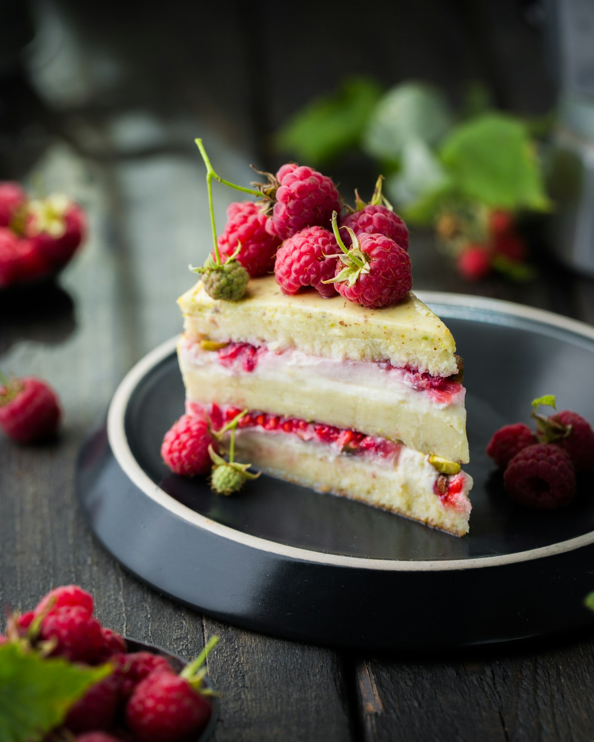 Tres Leches — sponge soaked in three milks, layered with cream and fresh berries